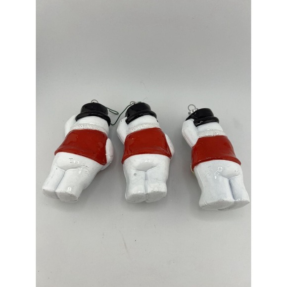 Vintage Home Decorative Frosty The Snowman Glass Christmas Ornament‎ - Lot of 3 - Picture 2 of 7